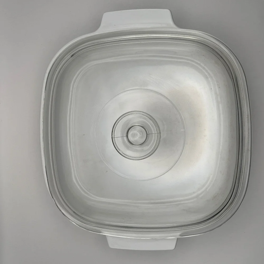 Vintage CorningWare Pastel Bouquet Square Baking Dish with Glass Lid See‎ NOTE